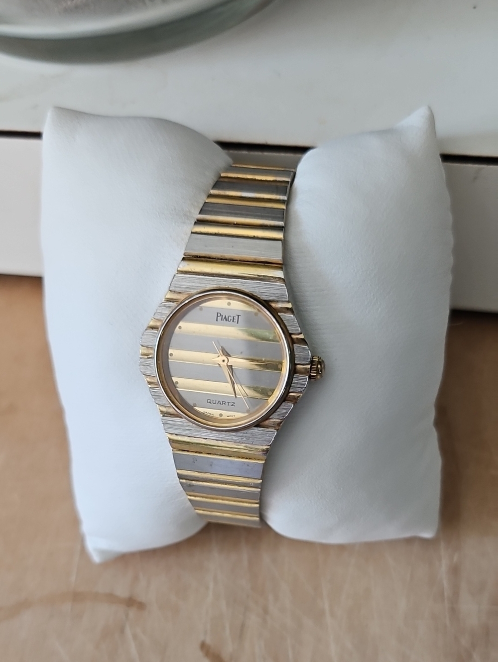 Piaget Two-Tone Gold and Silver Striped Dial Women's Bracelet Watch